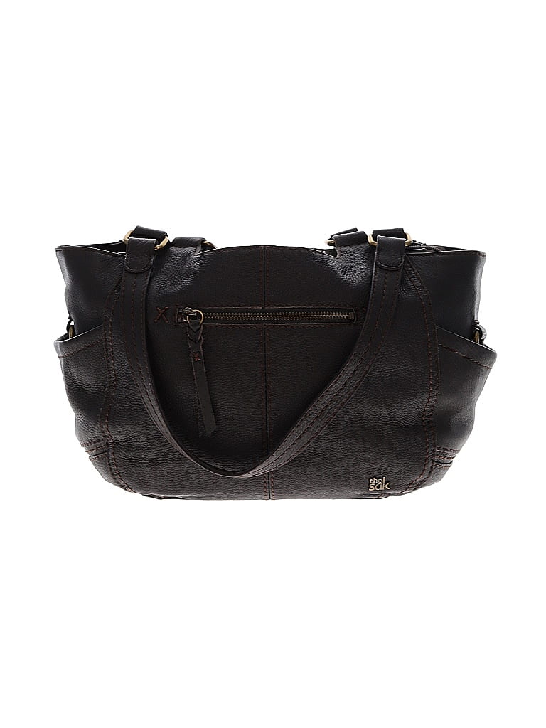 The Sak 100% Leather Solid Black Brown Leather Shoulder Bag One Size - photo 1