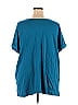 Woman Within Solid Teal Short Sleeve Henley Size 22 (1X) (Plus) - photo 2