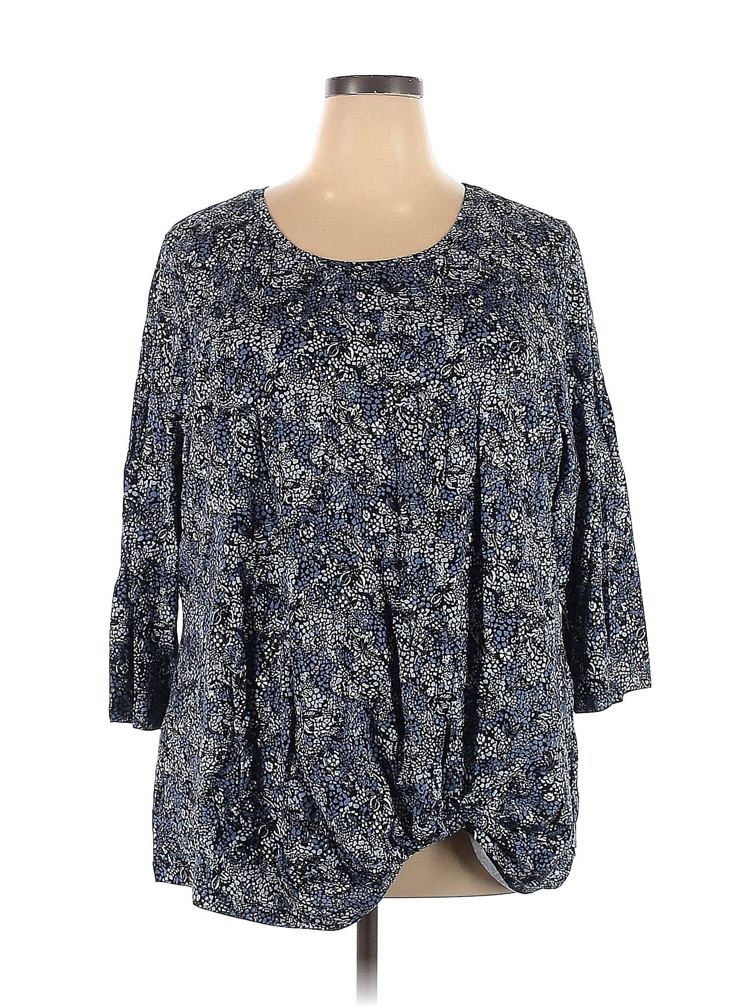 Cj Banks Blue Long Sleeve Top Size 3X (Plus) - 63% off | thredUP