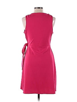 Louna Dahlia Pink Surplice Dress (view 2)