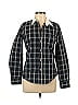 Frank & Eileen 100% Cotton Plaid Checkered-gingham Black Long Sleeve Button-Down Shirt Size M - photo 1