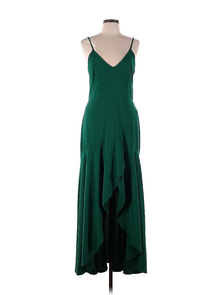 Hutch 100% Polyester Solid Green Nicola Gown Size 12 - 63% off