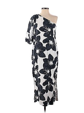 Something Navy Floral One Shoulder Dress (view 1)