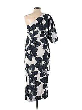 Something Navy Floral One Shoulder Dress (view 2)
