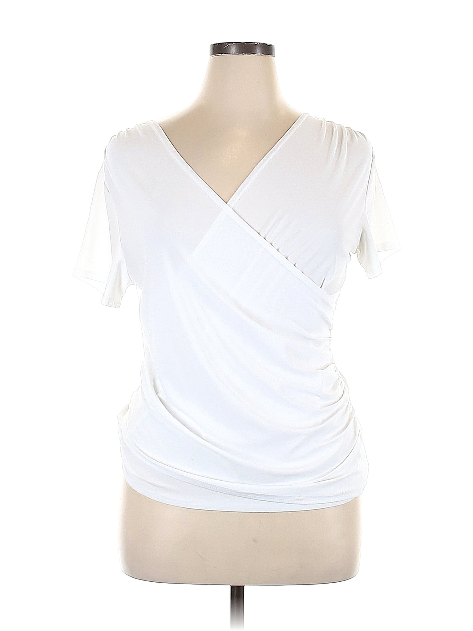 White Birch Full Size Striped Short Sleeve Drawstring Hooded Top