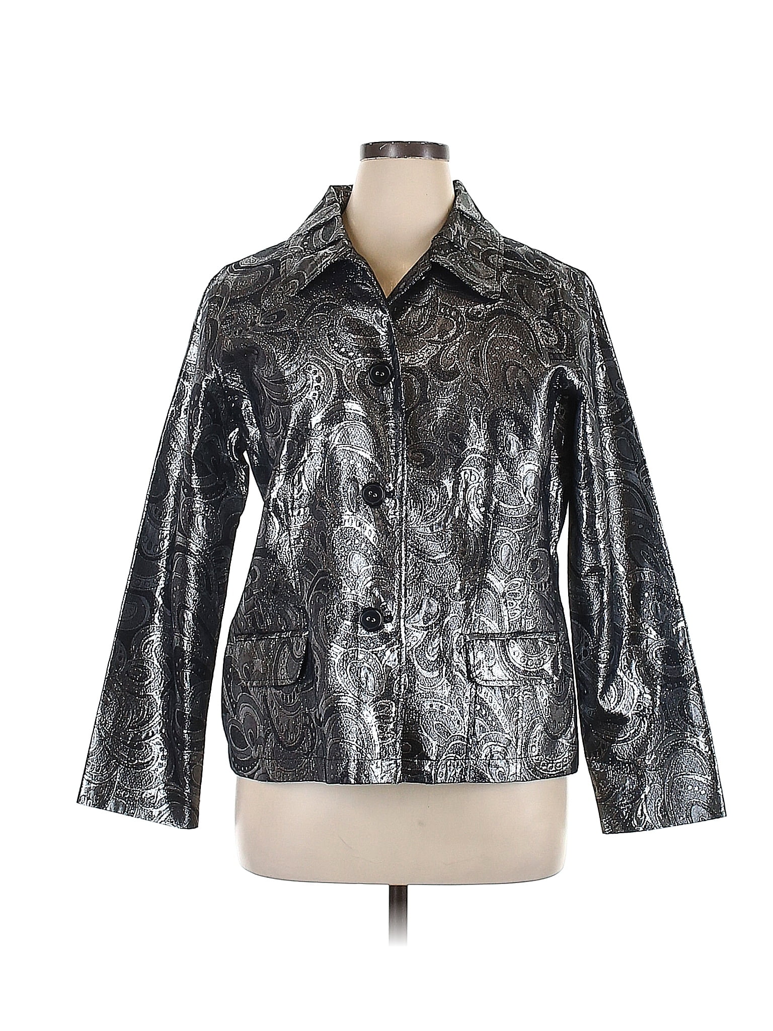 Chico's Silver Jacket Size XL (3) - 77% off | thredUP