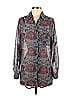Band of Gypsies 100% Polyester Multi Color Gray Long Sleeve Button-Down Shirt Size S - photo 1