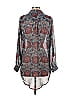 Band of Gypsies 100% Polyester Multi Color Gray Long Sleeve Button-Down Shirt Size S - photo 2