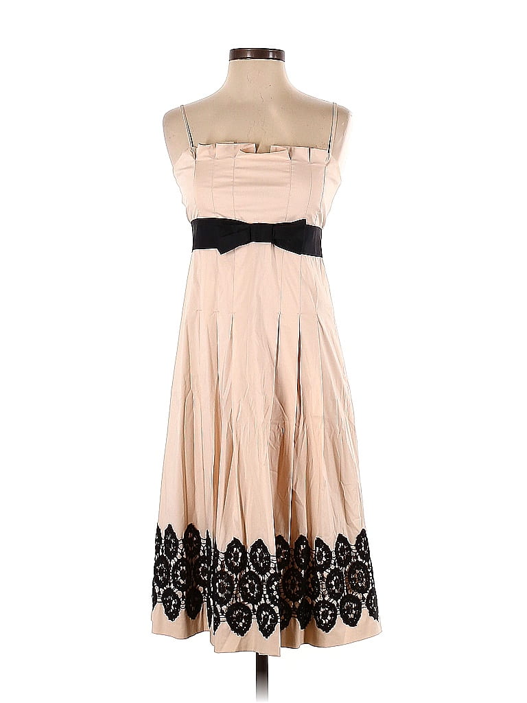 Robert Rodriguez Solid Tan Cocktail Dress Size 4 - photo 1
