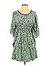 Hecho a Mano 100% Rayon Paisley Graphic Green Casual Dress Size S - photo 1