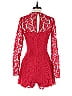 Slate & Willow 100% Nylon Solid Red Laced Red Tonal Romper Size 4 - photo 2