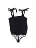 Intimately by Free People 100% Polyester Solid Black Bodysuit Size XS - photo 1