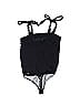 Intimately by Free People 100% Polyester Solid Black Bodysuit Size XS - photo 2