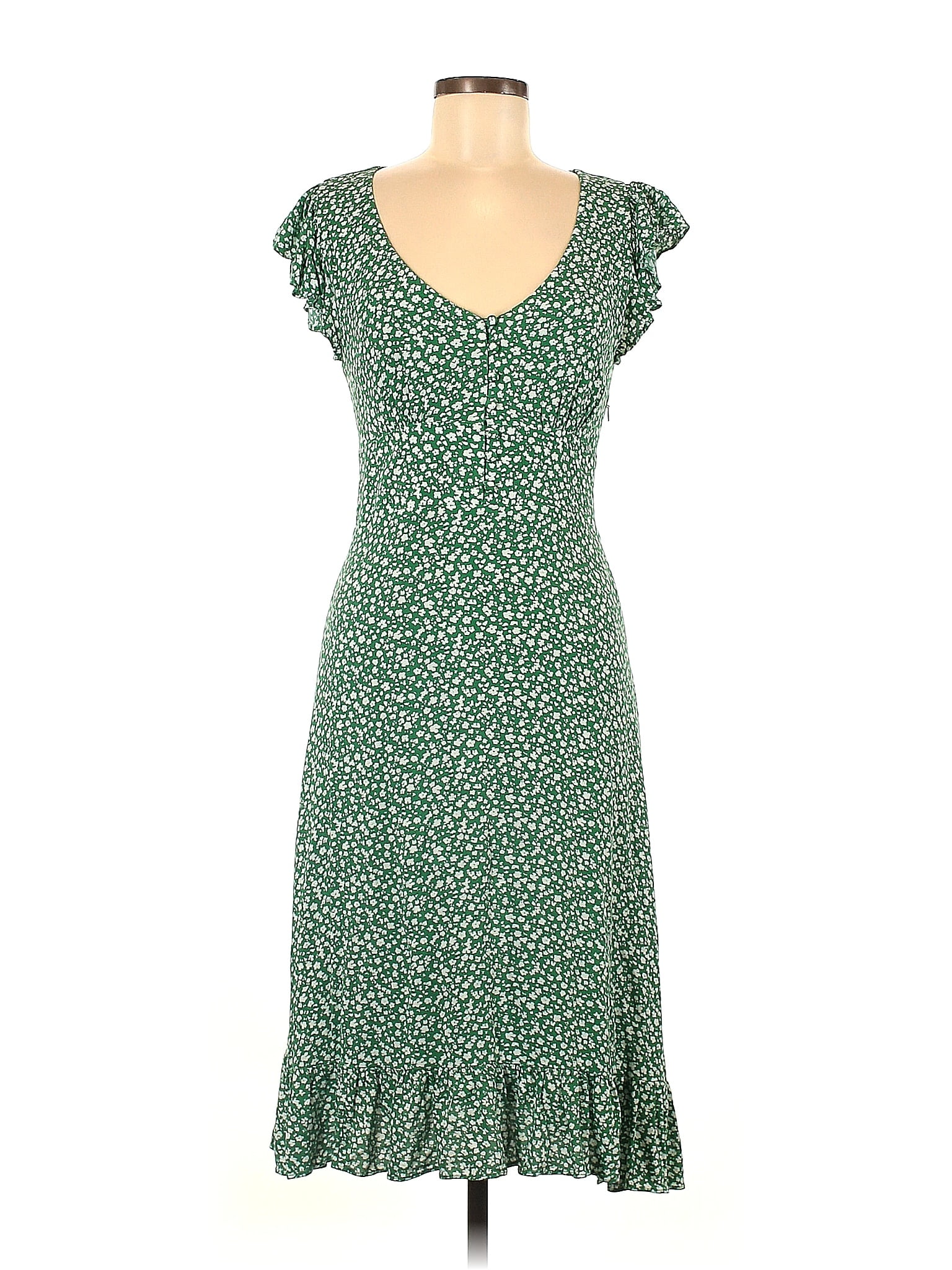 Banana Republic 100% Rayon Green Casual Dress Size 6 - 73% off | thredUP