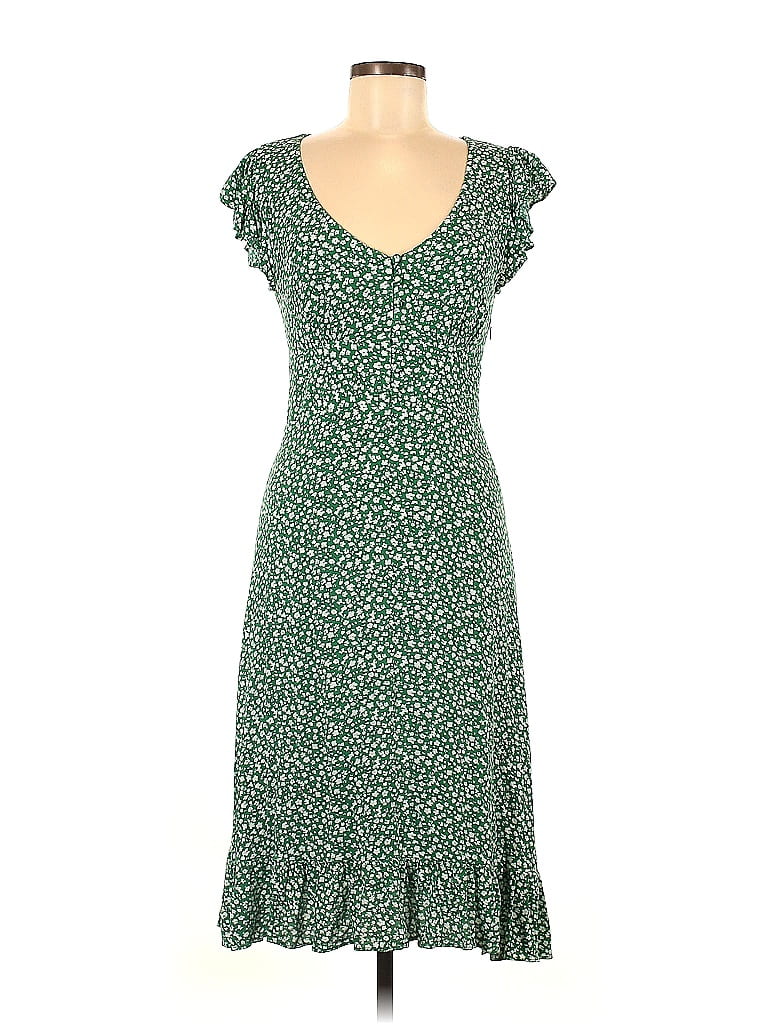 Banana Republic 100% Rayon Green Casual Dress Size 6 - 73% off | ThredUp