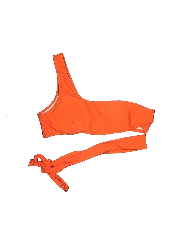 Click to view more detailed imagery on our partner's website Pre-owned Cupshe Swimsuit Top Orange Solid Pattern Swimwear