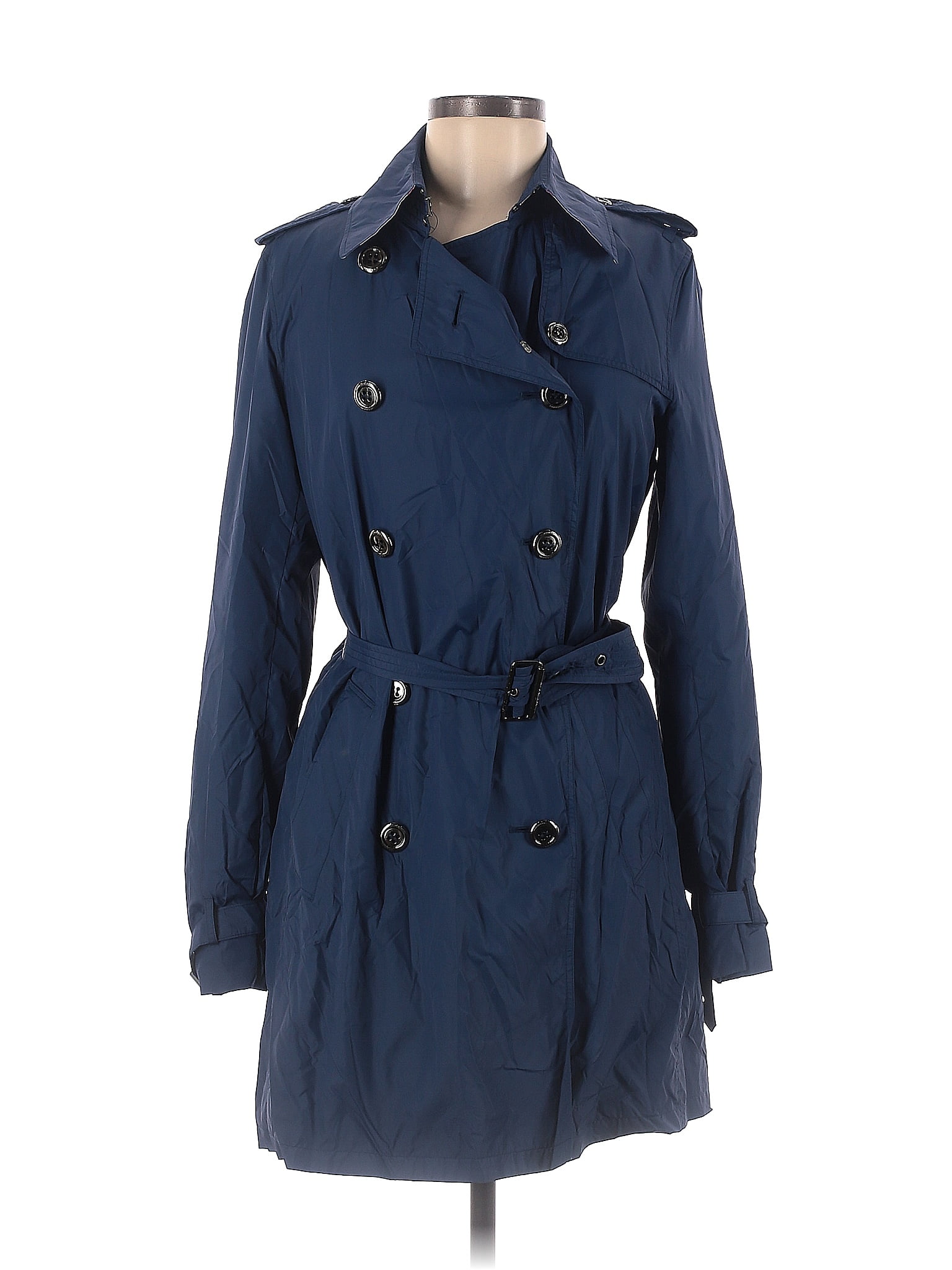 Burberry 100 Polyamide Blue Raincoat Size 6 71 off thredUP