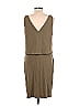 Ralph by Ralph Lauren Solid Brown Casual Dress Size L - photo 2