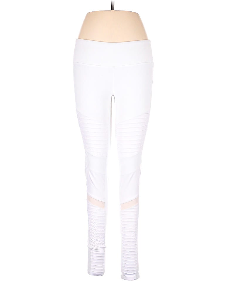 Alo Solid White Active Pants Size M - photo 1
