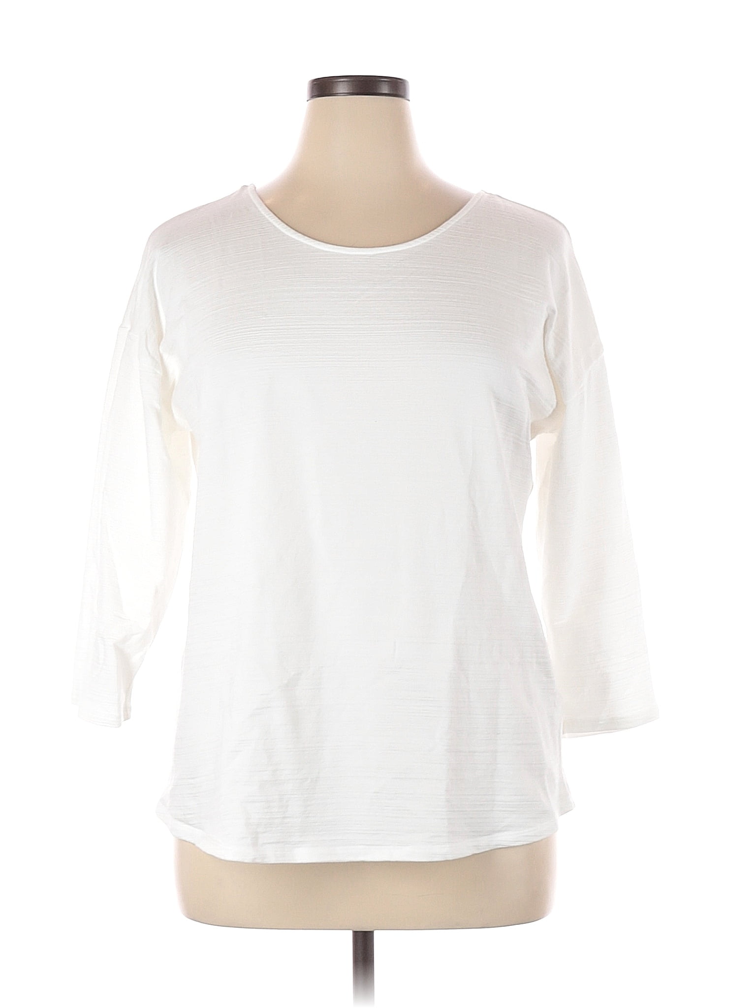 Croft & Barrow White 3/4 Sleeve Blouse Size XL - 50% off | thredUP