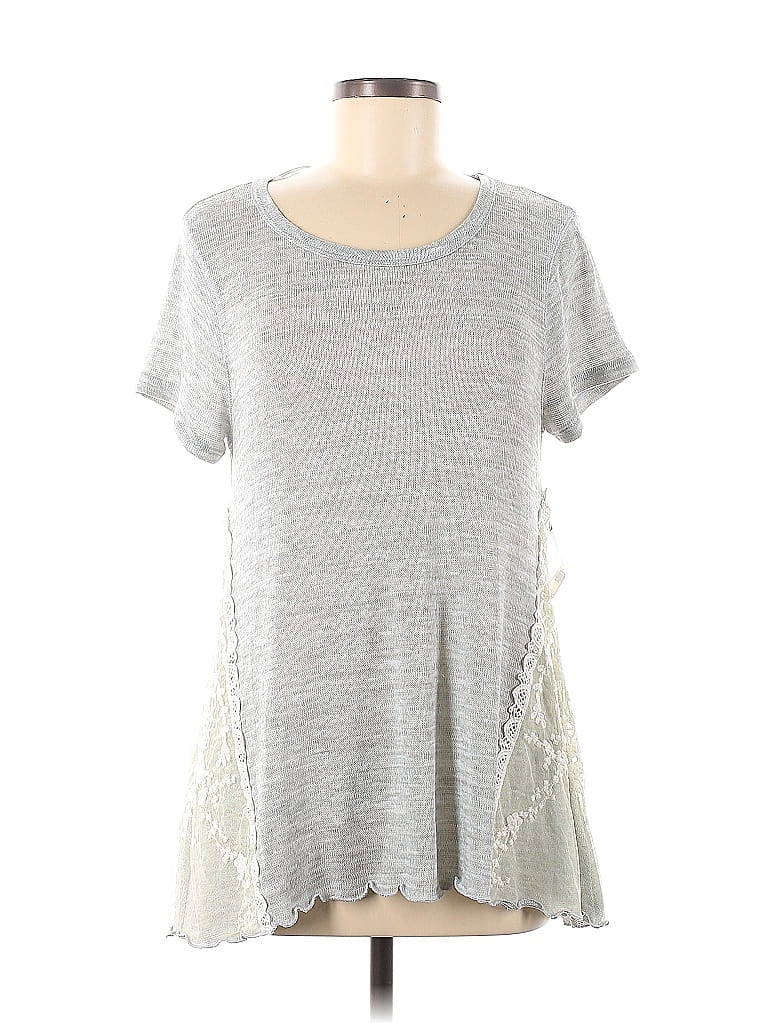 Style&Co Gray Short Sleeve Top Size M - photo 1
