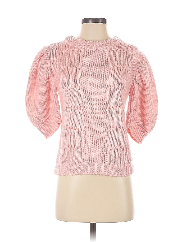 English Factory Color Block Pink Pullover Sweater Size S - photo 1