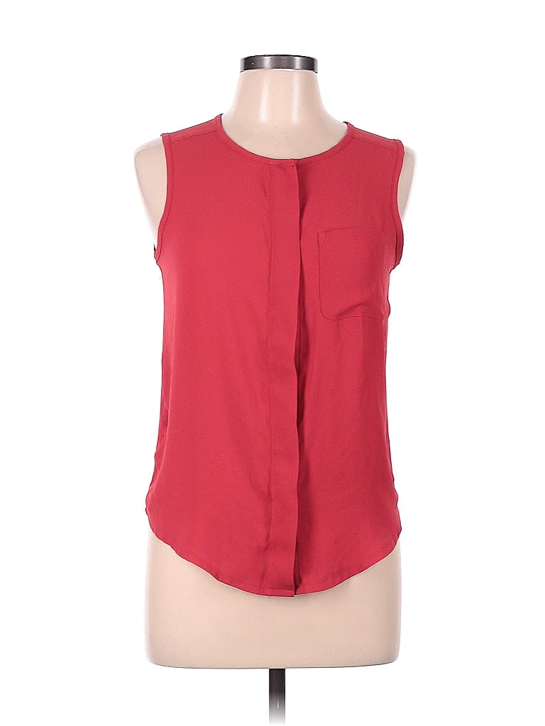 Ann Taylor LOFT 100% Rayon Red Sleeveless Blouse Size M (Petite) - photo 1