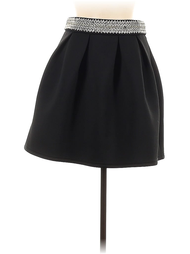 Blue Rain Solid Black Casual Skirt Size M - photo 1