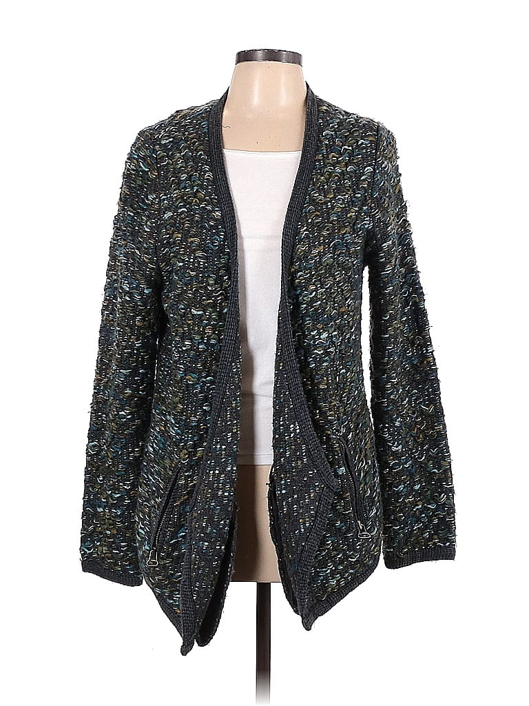 Moth Color Block Marled Teal Cardigan Size L - photo 1