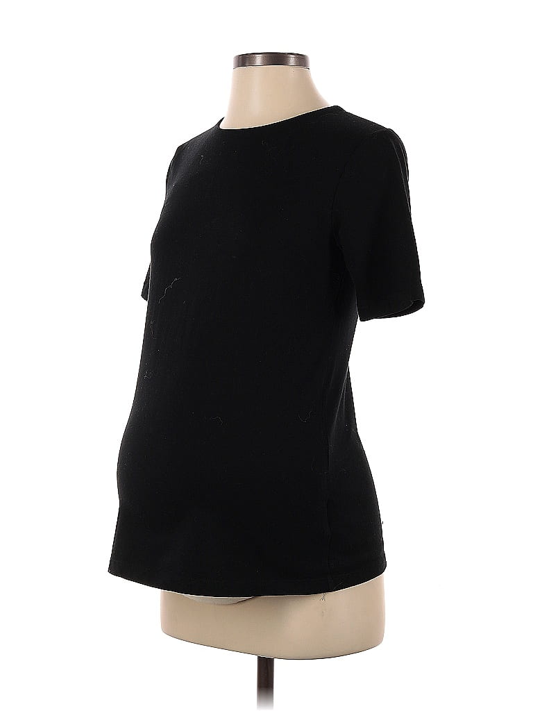 Gap - Maternity 100% Cotton Polka Dots Black Short Sleeve Blouse Size XS (Maternity) - photo 1