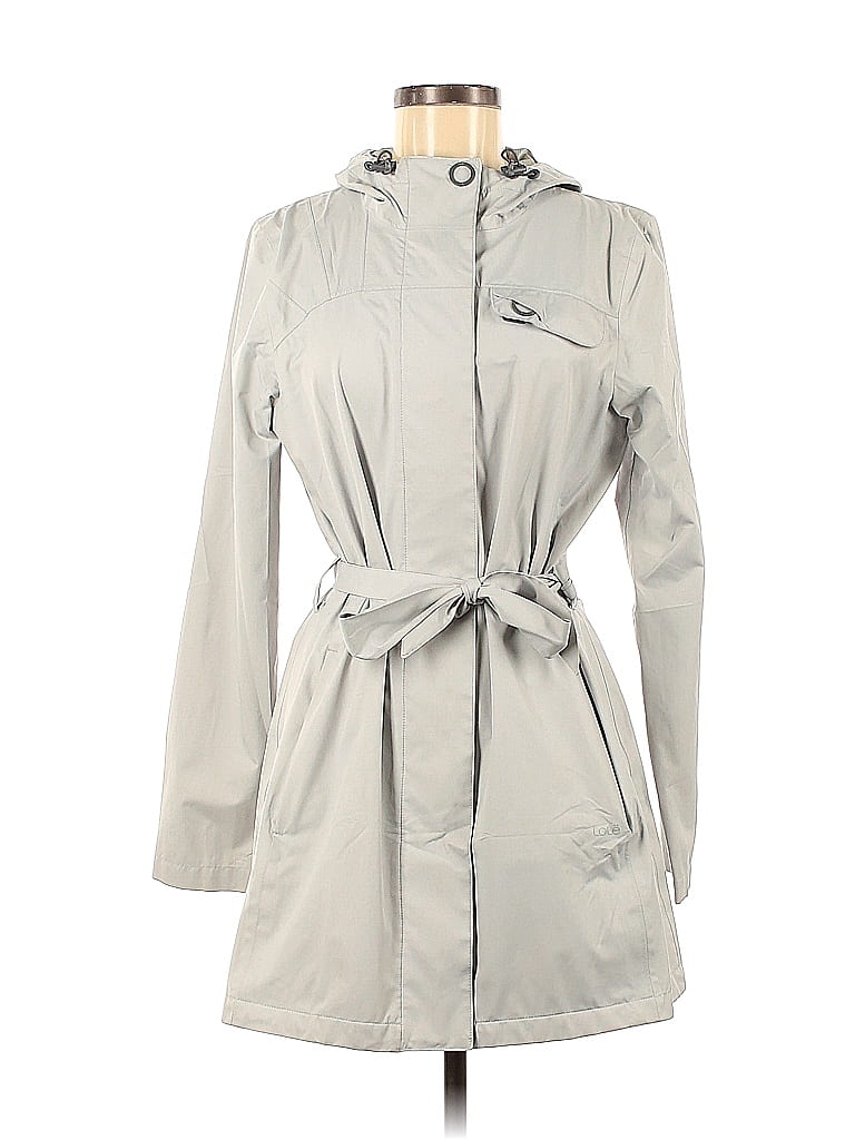 Lole 100% Nylon Solid Gray Trenchcoat Size M - photo 1