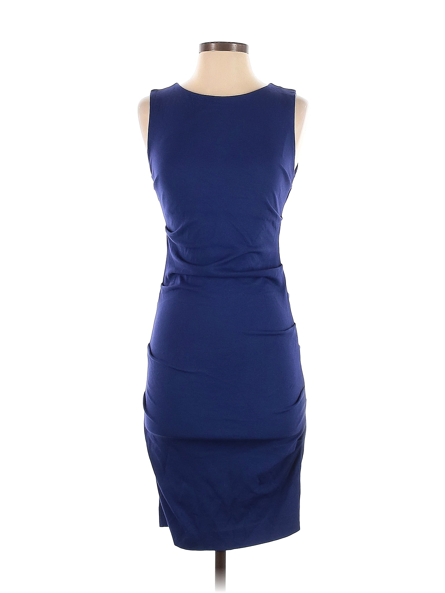 Nicole Miller Artelier Solid Blue Cocktail Dress Size S - 82% Off 