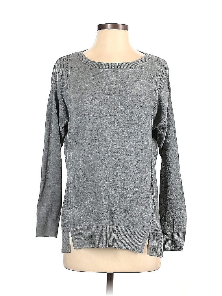 Barefoot Dreams Color Block Gray Pullover Sweater Size S - photo 1