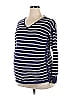 Seraphine Color Block Stripes Blue Long Sleeve T-Shirt Size XL (Maternity) - photo 1