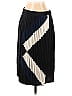 Tibi 100% Silk Color Block Stripes Black Casual Skirt Size 0 - photo 1