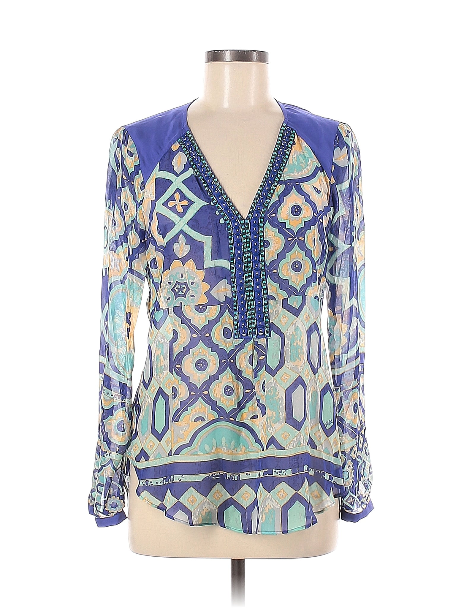 Hale Bob Green Printed Blouse 1ZYD2118 GRN main image 1