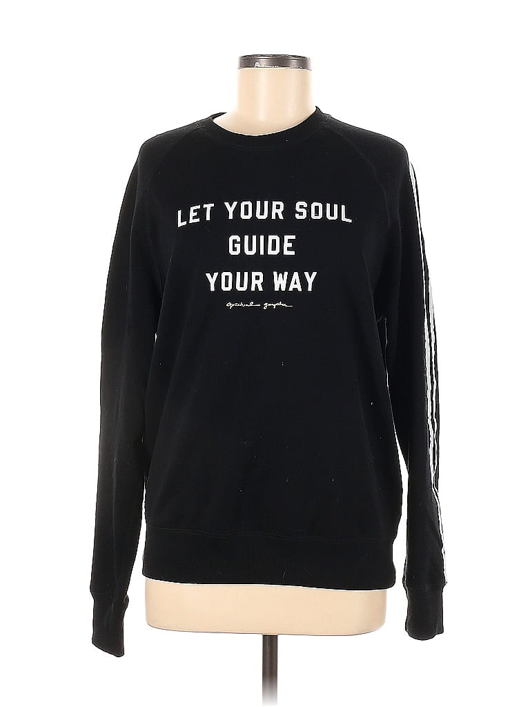 Spiritual Gangster Graphic Solid Black Sweatshirt Size L - photo 1