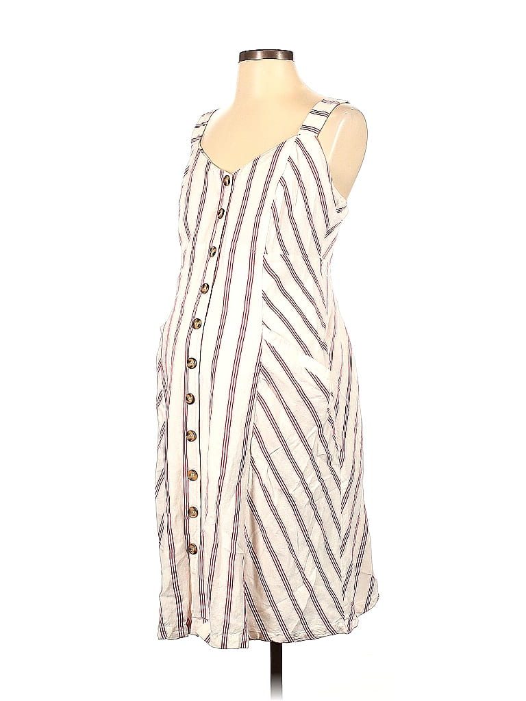 A Pea in the Pod Stripes Ivory Casual Dress Size S (Maternity) - photo 1