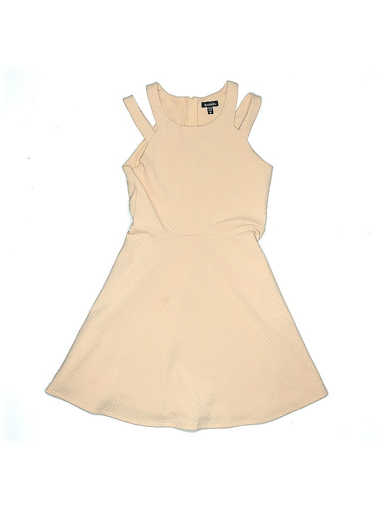 Zunie Solid Tan Dress Size 10 - photo 1