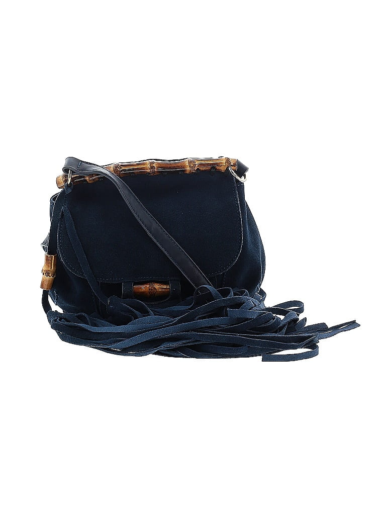 Inzi 100% Leather Blue Leather Crossbody Bag One Size - 63% off | thredUP