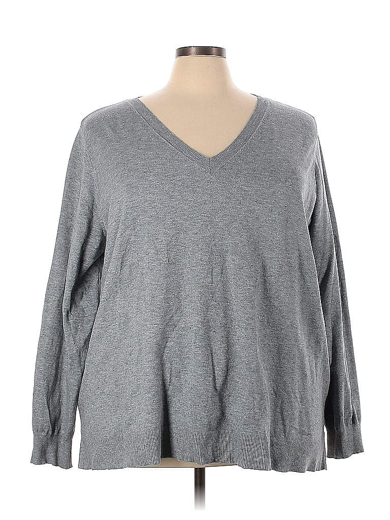 Terra & Sky Marled Gray Sweatshirt Size 4X (Plus) - photo 1