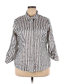 Ashley Stewart Long Sleeve Button-Down Shirt (view 1)