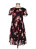 ASOS 100% Polyester Floral Black Casual Dress Size 4 - photo 1