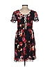 ASOS 100% Polyester Floral Black Casual Dress Size 4 - photo 2