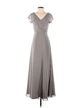 Monique Lhuillier Bridesmaid Grey Gwen Gown (view 1)
