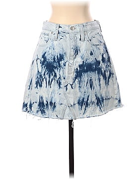 Madewell Rigid Denim A-Line Mini Skirt: Tie-Dye Edition (view 1)