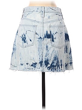 Madewell Rigid Denim A-Line Mini Skirt: Tie-Dye Edition (view 2)