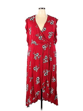 City Chic Floral Printed Wrap Midi (view 1)