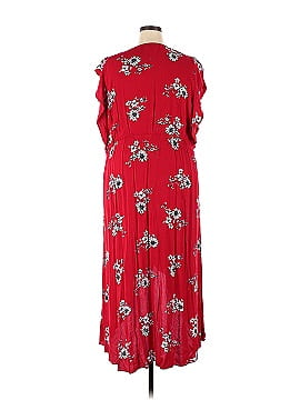 City Chic Floral Printed Wrap Midi (view 2)