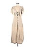 FP BEACH Solid Tan Casual Dress Size S - photo 1